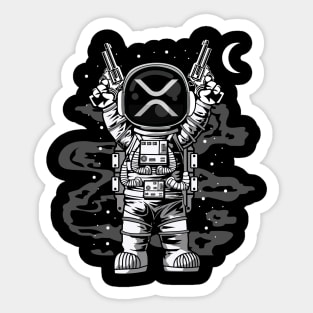 Astronaut Ripple XRP Coin To The Moon Crypto Token Cryptocurrency Wallet HODL Birthday Gift For Men Women Sticker